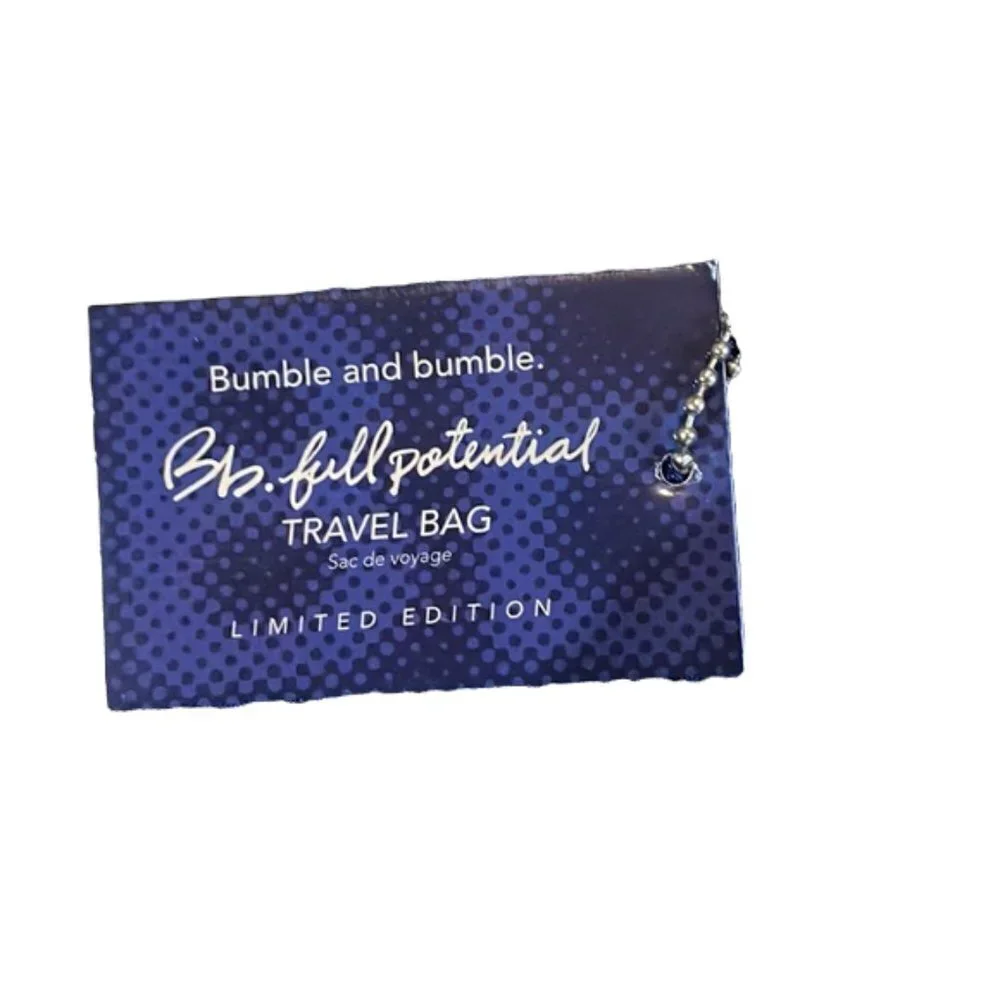 NWT Bumble and Bumble Zipper Top Navy Mesh Toiletry Bag